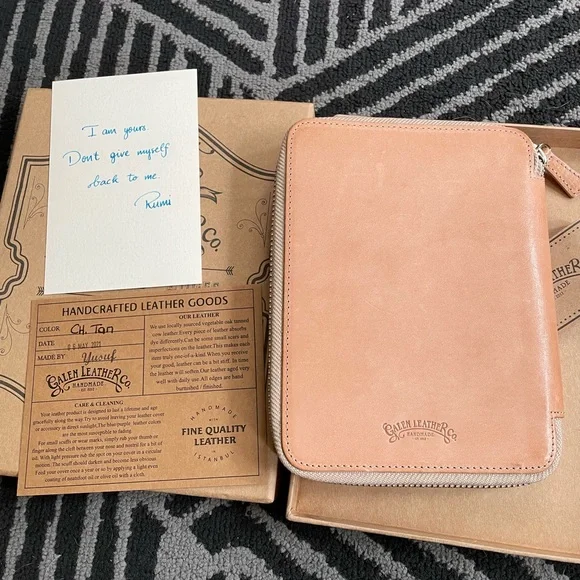 Lot of 2 Galen leather undyed zip covers - Picture 3 of 6